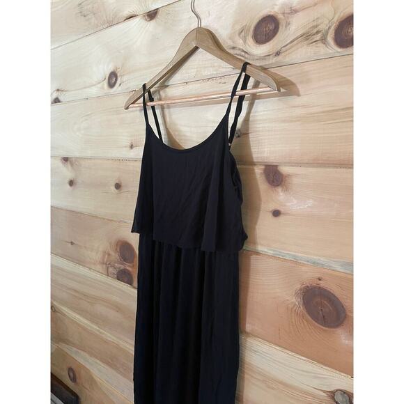 Lilbetter womens black maxi dress. side slits. size small. - Picture 2 of 7